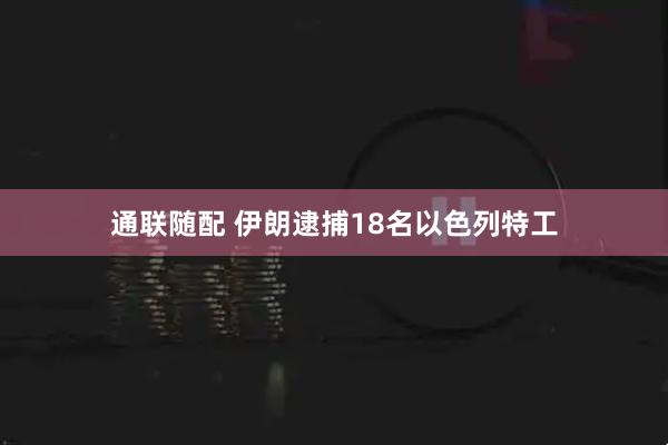 通联随配 伊朗逮捕18名以色列特工