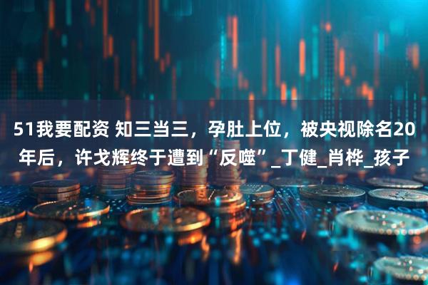 51我要配资 知三当三，孕肚上位，被央视除名20年后，许戈辉终于遭到“反噬”_丁健_肖桦_孩子