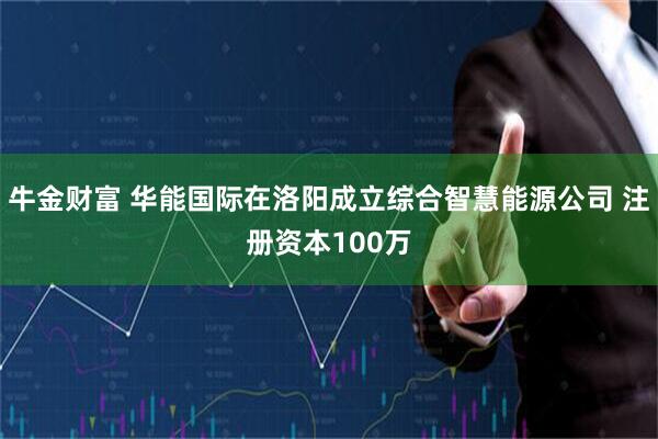 牛金财富 华能国际在洛阳成立综合智慧能源公司 注册资本100万